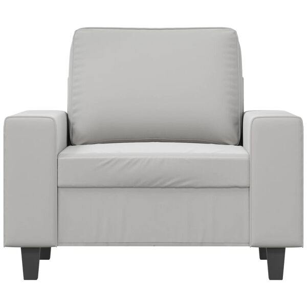 vidaXL Sofa Chair Light Grey 60 cm Microfibre Fabric