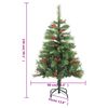 vidaXL Artificial Hinged Christmas Tree with Cones and Berries 150 cm