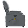 vidaXL Electric Massage Recliner Chair Grey Faux Leather