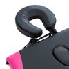 vidaXL 3-Zone Foldable Massage Table Aluminium Black and Pink