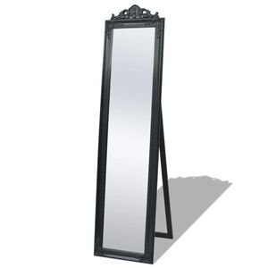 vidaXL Free-Standing Mirror Baroque Style 160x40 cm Black