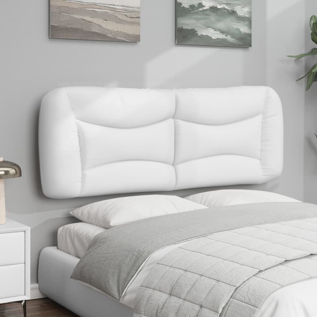vidaXL Headboard Cushion "Hvar" White 137 cm Double Faux Leather