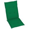 vidaXL Garden Chairs 6 pcs with Green Cushions Solid Teak Wood