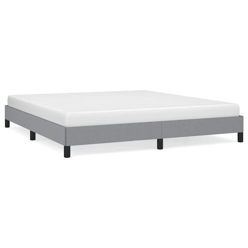 vidaXL Bed Frame without Mattress Light Grey California King Fabric