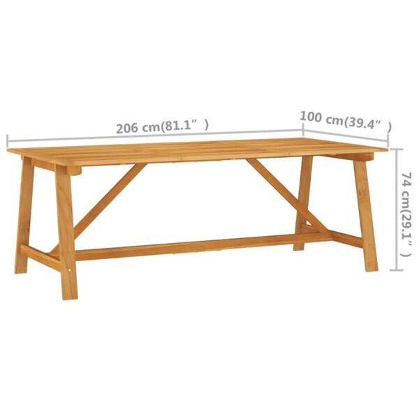 vidaXL 7 Piece Garden Dining Set Black