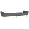 vidaXL 2-Seater Sofa Bed with Footstool Dark Grey Fabric