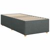 vidaXL Bed Frame without Mattress Dark Grey Twin Fabric