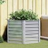vidaXL Garden Raised Bed 129x77 cm Galvanized Steel Silver