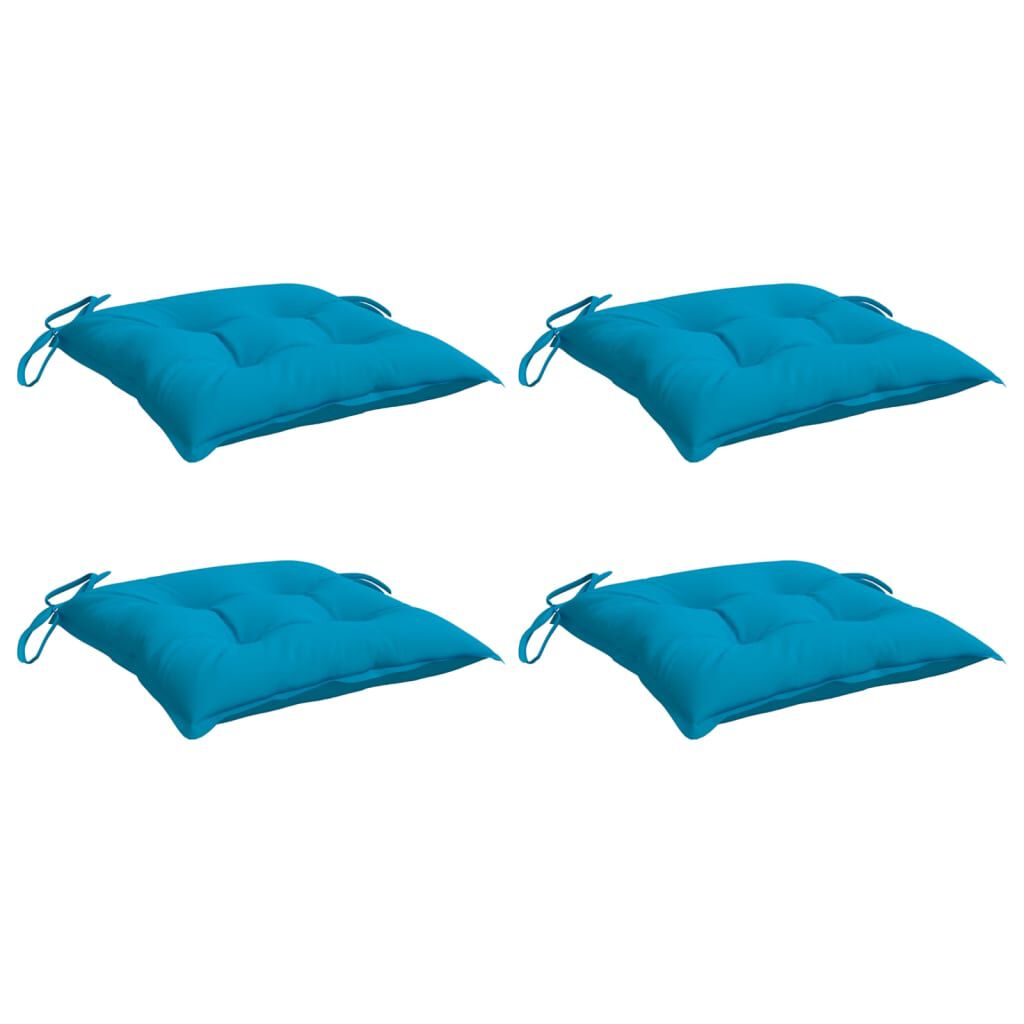 vidaXL Chair Cushions 4 pcs Light Blue 40x40x7 cm Oxford Fabric