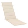 vidaXL Rocking Sun Lounger with Cushion Solid Teak Wood