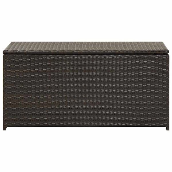 vidaXL Garden Storage Box Poly Rattan 100x50x50 cm Brown