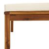 vidaXL 3 Piece Garden Lounge Set with Cream White Cushions Acacia Wood