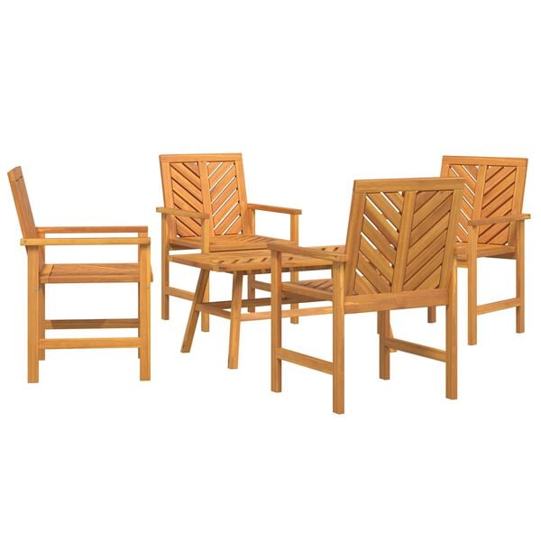 vidaXL Garden Lounge Set 5 pcs Brown Solid Acacia Wood