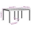 vidaXL Garden Table Brown 150 x 100 x 73 cm Poly Rattan