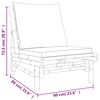 vidaXL 4 Piece Garden Lounge Set with Cream White Cushions Bamboo