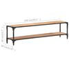 vidaXL TV Cabinet 150x30x40 cm Solid Acacia Wood