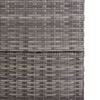 vidaXL Garden Storage Box Grey 150x100x100 cm Poly Rattan