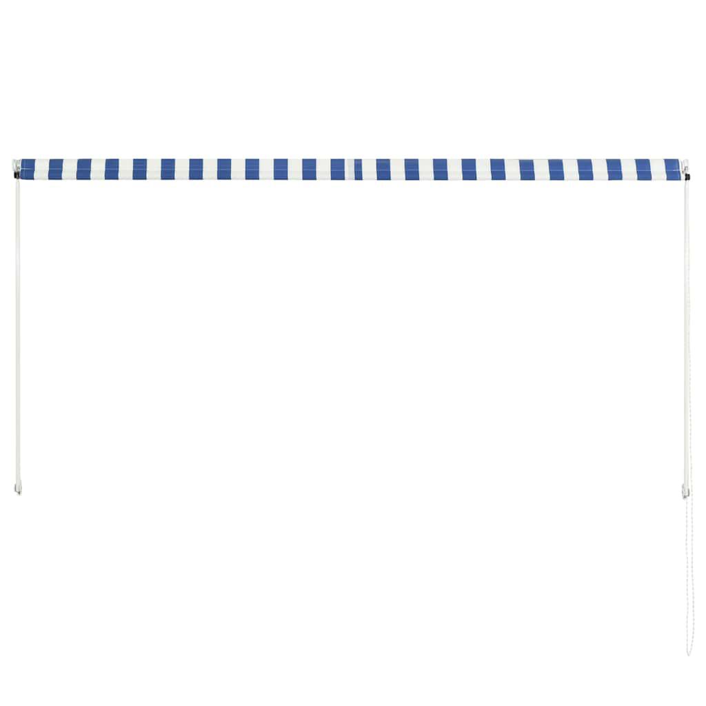 vidaXL Retractable Awning 250x150 cm Blue and White