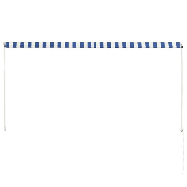 vidaXL Retractable Awning 250x150 cm Blue and White