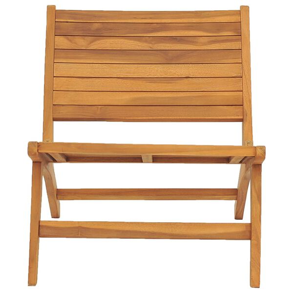 vidaXL Garden Chair with Footrest Solid Teak Wood