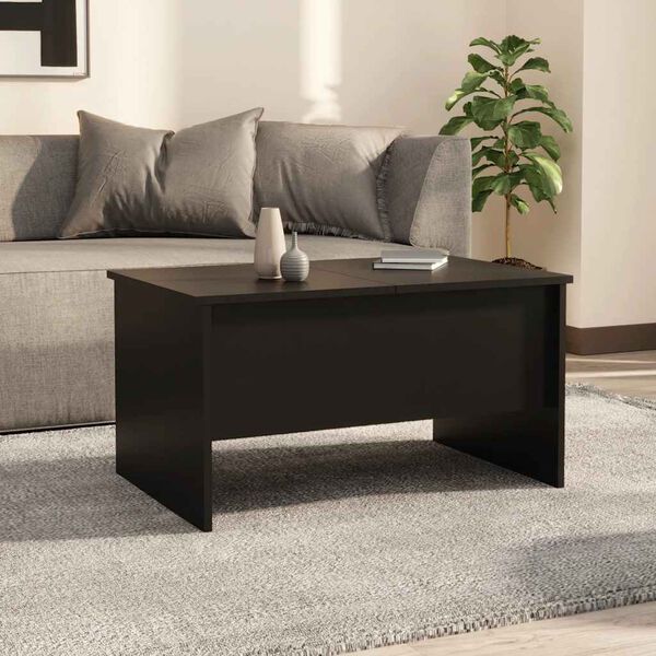 vidaXL Coffee Table Black 80x50x42.5 cm Engineered Wood