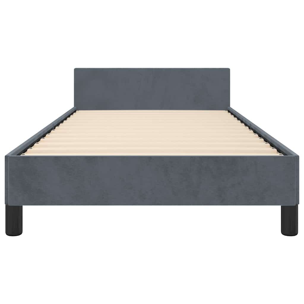 vidaXL Bed Frame without Mattress Dark Grey 100x203 cm Velvet