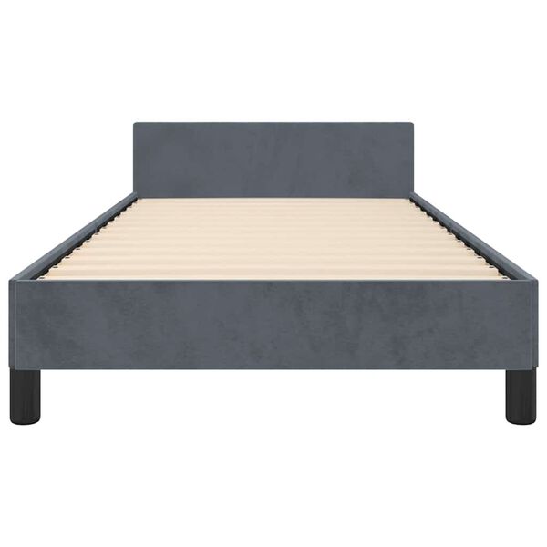 vidaXL Bed Frame without Mattress Dark Grey 100x203 cm Velvet