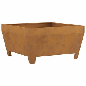 vidaXL Fire Pit Brown 80 x 80 x 43 cm Steel