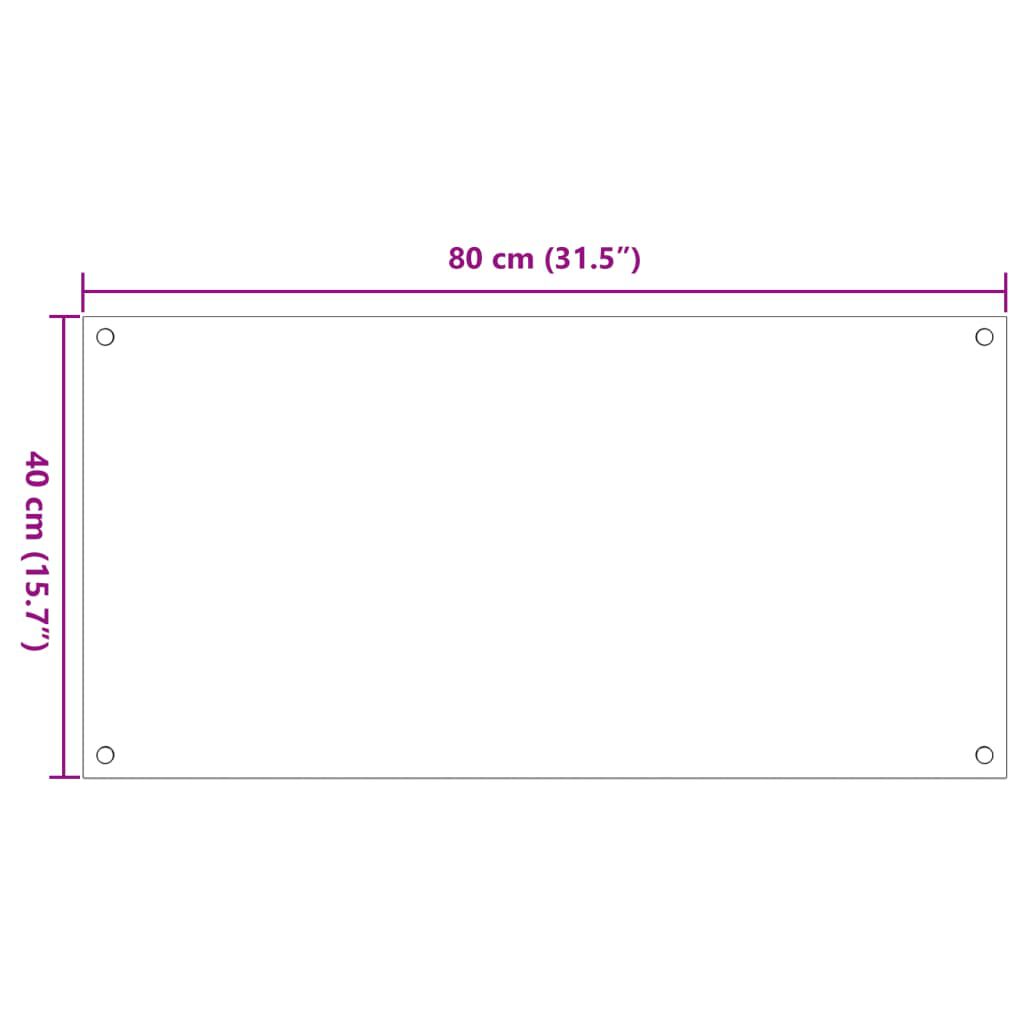 vidaXL Kitchen Backsplashes 2 pcs Black 80x40 cm Tempered Glass