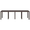 vidaXL Garden Table Brown 250 x 100 x 73 cm Poly Rattan