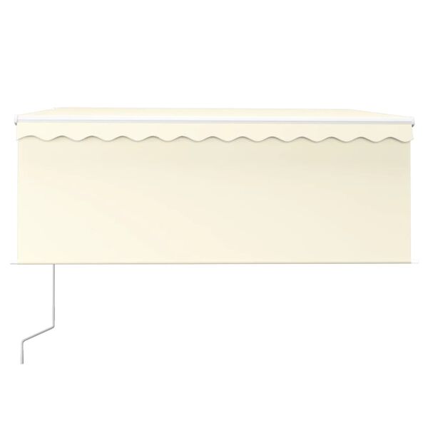 vidaXL Automatic Retractable Awning with Blind 3x2.5m Cream