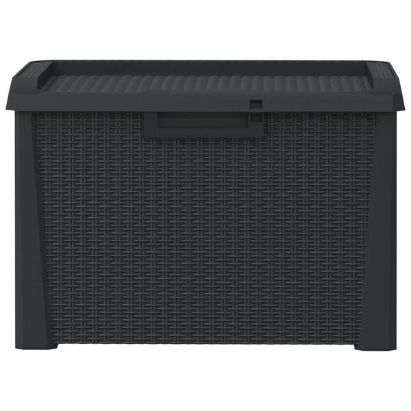 vidaXL Garden Storage Box Anthracite 125 L PP