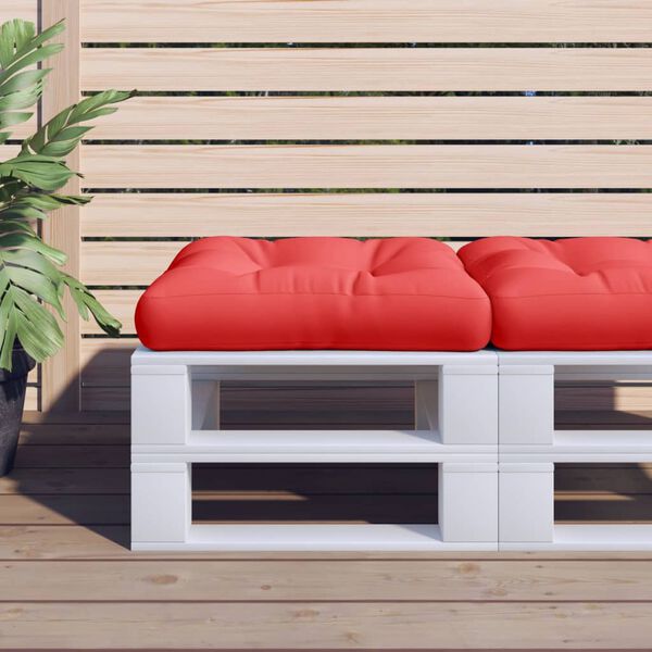 vidaXL Pallet Cushion Red 58x58x10 cm Fabric