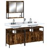 vidaXL 3 Piece Bathroom Furniture Set Smoked Oak Engineered Wood