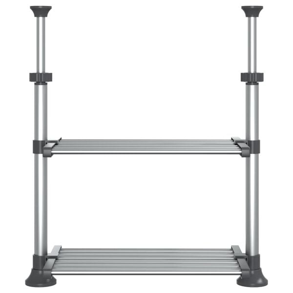 vidaXL Kitchen Shelf 50x25x(50-70) cm Aluminium
