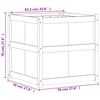vidaXL Garden Planter Wax Brown 70x70x70 cm Solid Wood Pine