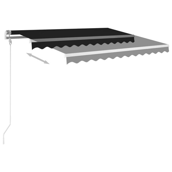 vidaXL Automatic Retractable Awning 300x250 cm Anthracite