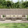 vidaXL 7 Piece Garden Lounge Set with Cushions Anthracite Poly Rattan