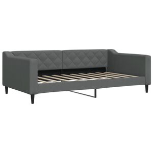 vidaXL Day Bed without Mattress Dark Grey 100x190 cm Fabric
