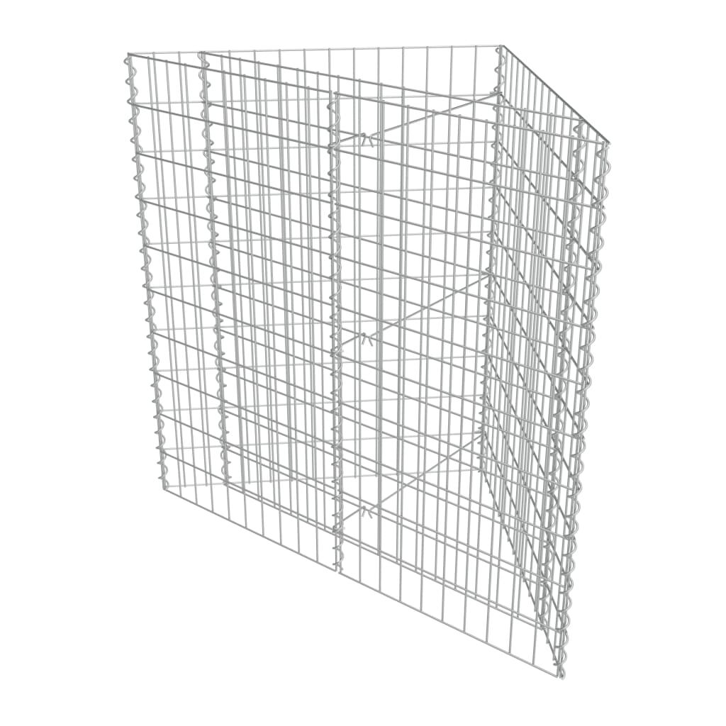 vidaXL Gabion Raised Bed Galvanised Steel 75x75x100 cm