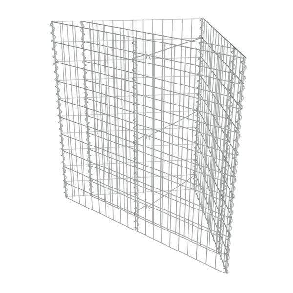 vidaXL Gabion Raised Bed Galvanised Steel 75x75x100 cm