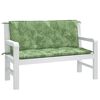 vidaXL Garden Bench Cushions 2pcs Leaf Pattern 120x50x7cm Fabric