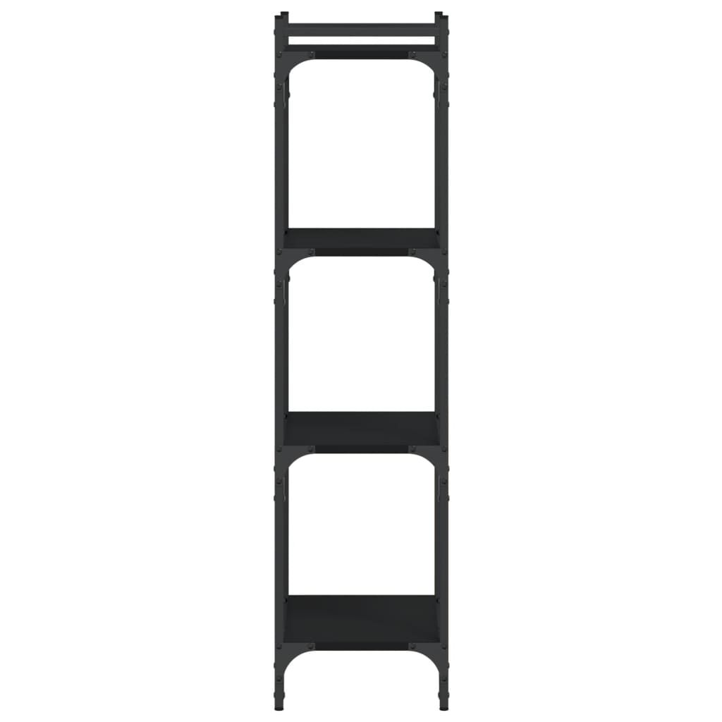 vidaXL Bookcase 4-Tier Black 40x30x120 cm Engineered Wood
