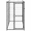 vidaXL Outdoor Dog Kennel Steel with Roof 110x220x180 cm