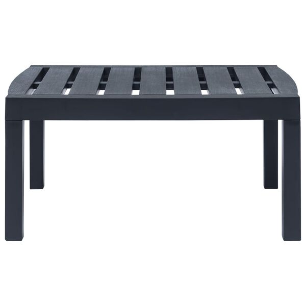 vidaXL 4 Piece Outdoor Lounge Set Plastic Anthracite