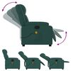 vidaXL Massage Recliner Chair Dark Green Fabric