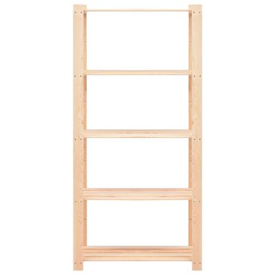 vidaXL 5-Tier Storage Rack 80x38x170 cm Solid Pinewood 250 kg