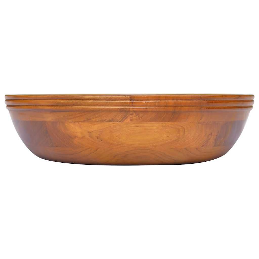 vidaXL Basin Solid Teak Wood Φ40x10 cm