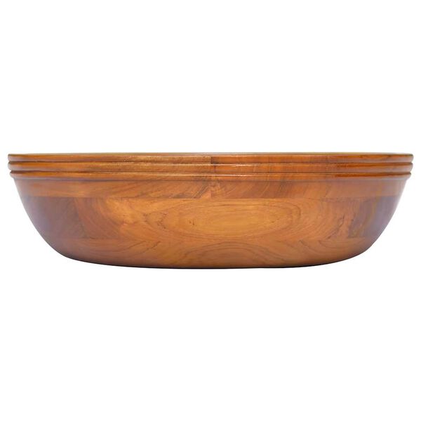 vidaXL Basin Solid Teak Wood Φ40x10 cm