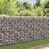 vidaXL Gabion Basket with Lids Galvanised Wire 100 x 30 x 30 cm